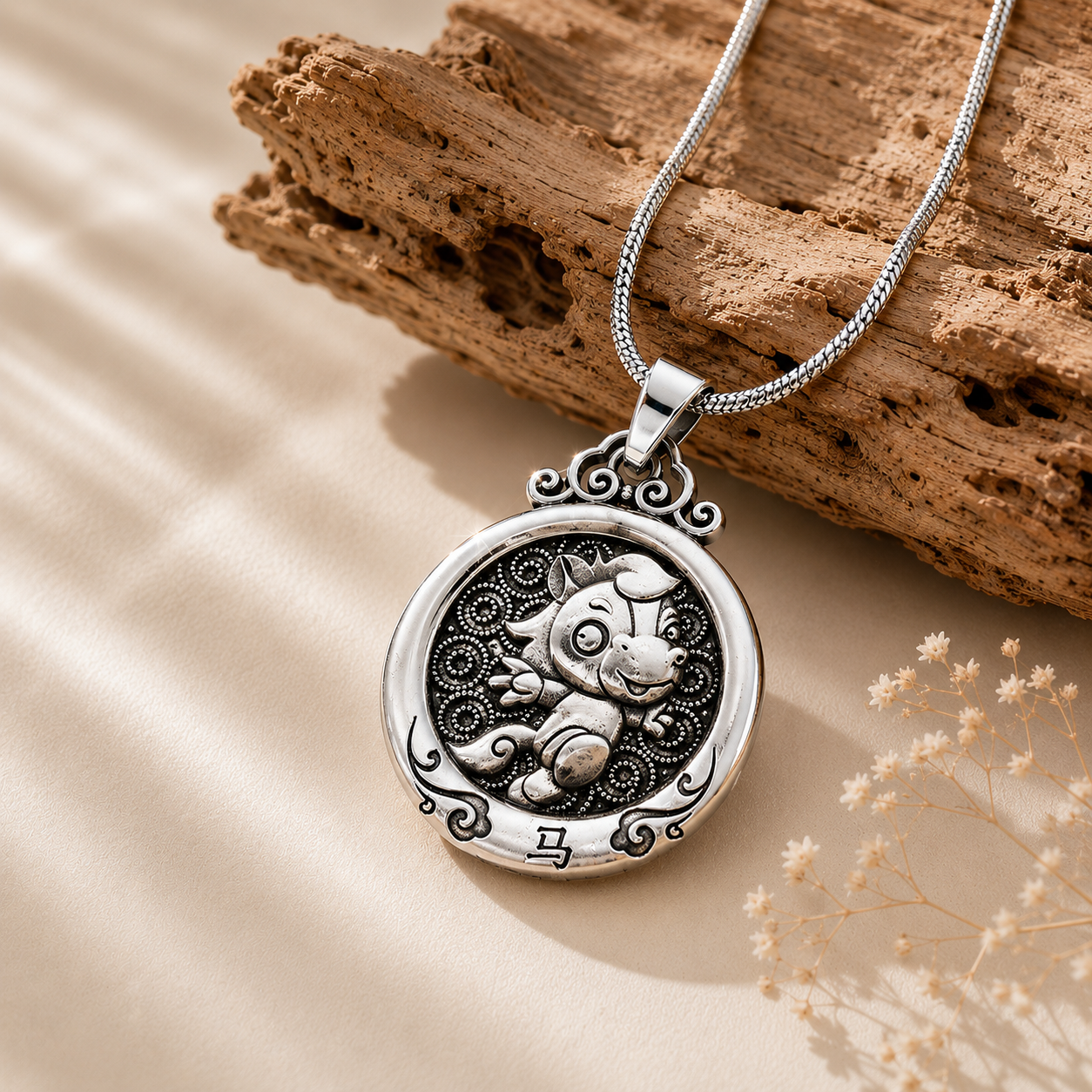 Personalized Chinese Zodiac Silver Necklace ✨-Horse