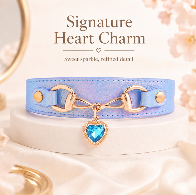 Luxury Heart Rhinestone Pet Collar