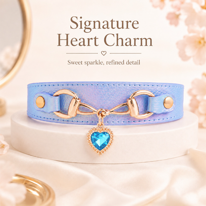 Luxury Heart Rhinestone Pet Collar