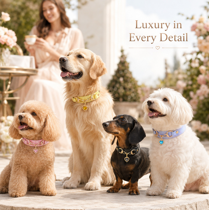 Luxury Heart Rhinestone Pet Collar