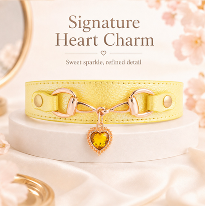 Luxury Heart Rhinestone Pet Collar