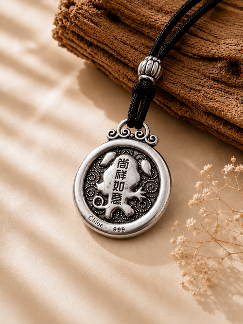 Personalized Chinese Zodiac Silver Necklace  ✨-PIG