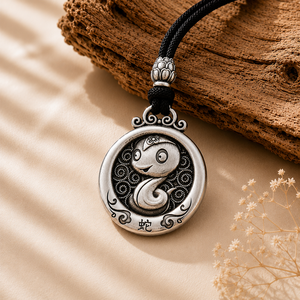 Personalized Chinese Zodiac Silver Necklace ✨-Snake