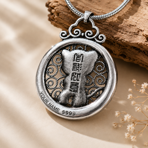Personalized Chinese Zodiac Silver Necklace ✨- Tiger