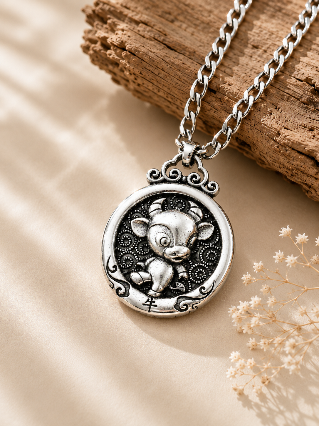 Personalized Chinese Zodiac Silver Necklace ✨-Ox