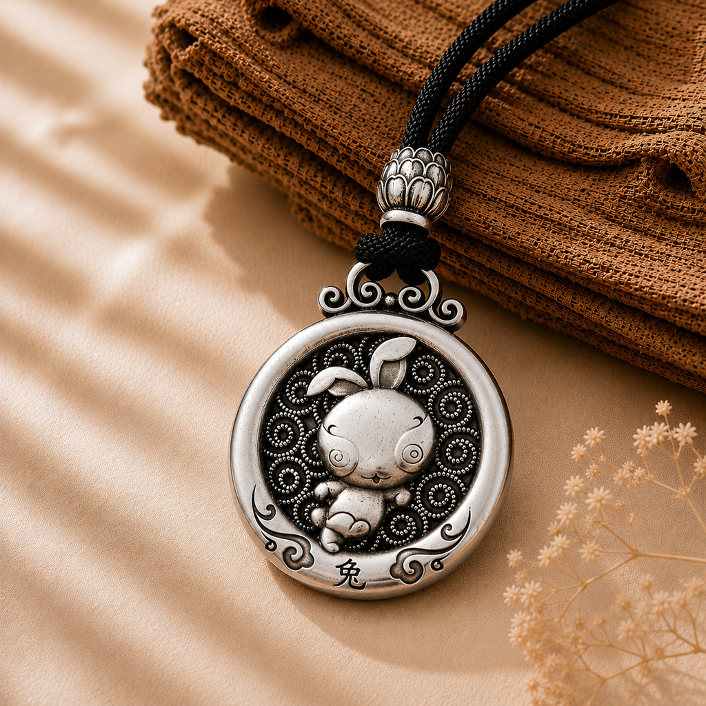 Personalized Chinese Zodiac Silver Necklace ✨-Rabbit