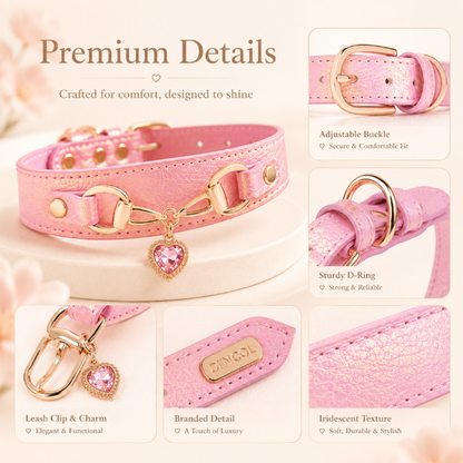 Luxury Heart Rhinestone Pet Collar
