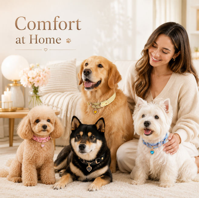 Luxury Heart Rhinestone Pet Collar