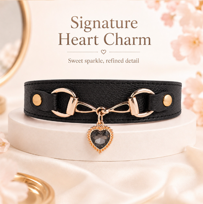 Luxury Heart Rhinestone Pet Collar