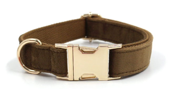 Custom Engraved Velvet Dog Collar