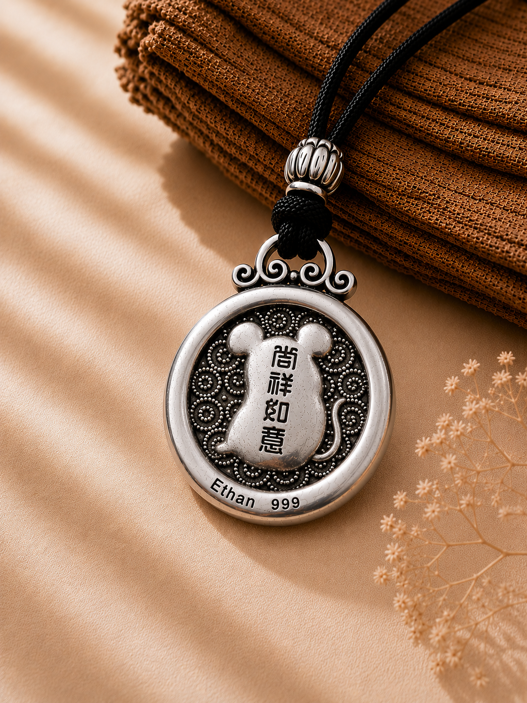 Personalized Chinese Zodiac Silver Necklace ✨-Rat